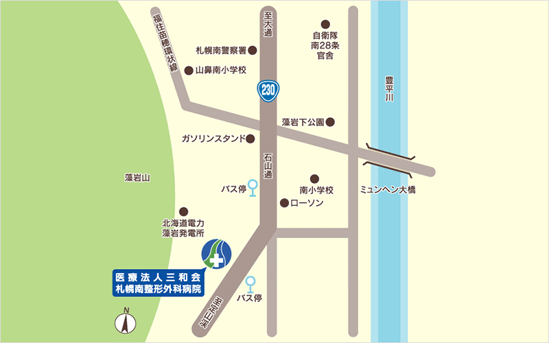 札幌南整形外科 マップ